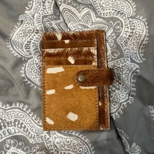 Cowhide card holder wallet